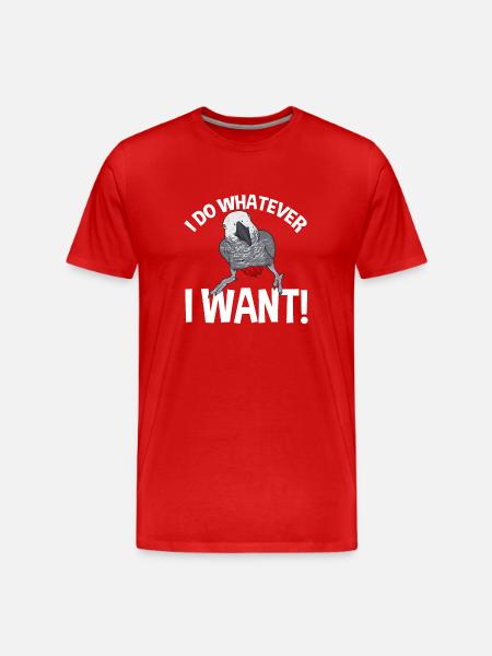 Graupapagei African Grey Parrot Papagei - Men's Premium Organic T-Shirt - red