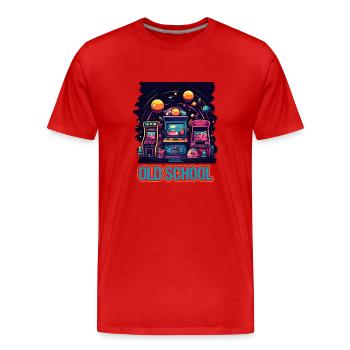 Arcade Gaming Retro Automaten Spiele 80er Gamer - Männer Premium Bio T-Shirt - Rot - Vorne - Damien (186cm)