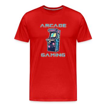 Arcade Gaming Retro Automaten Spiele 80er Gamer - Männer Premium Bio T-Shirt - Rot - Vorne - Damien (186cm)