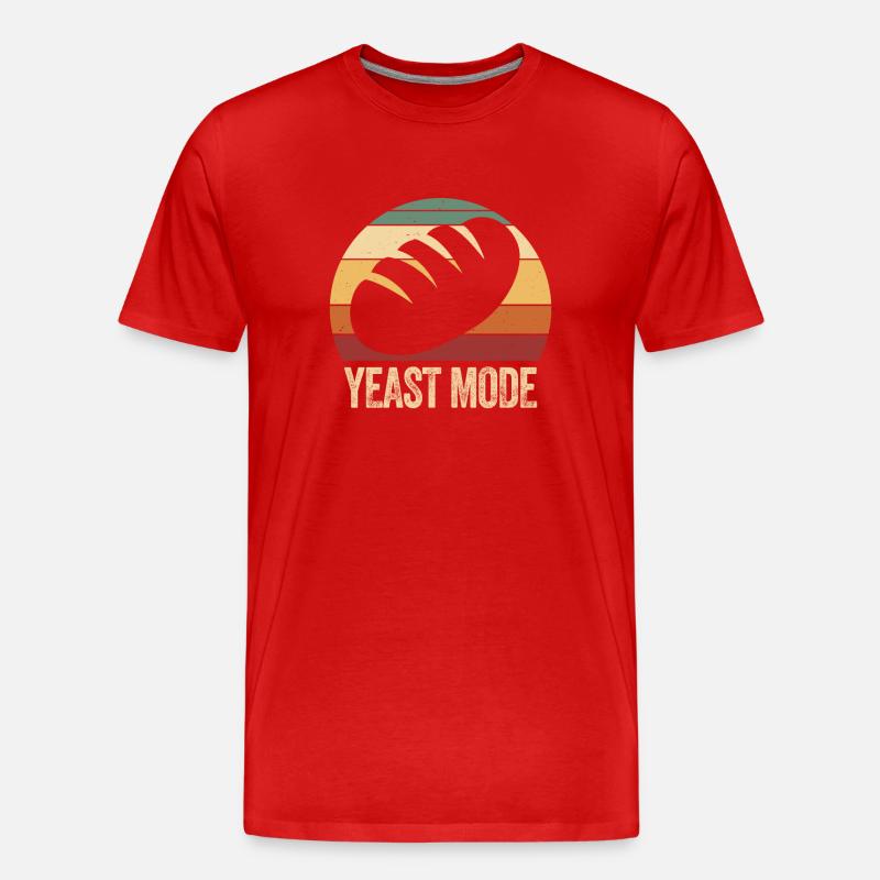 Weinlese-Hefe-Modus - Männer Premium Bio T-Shirt - Rot