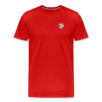 Aufnäher Gänseblümchen Blume Humor Neuheit Blumen Liebhaber - Männer Premium Bio T-Shirt - Rot - Vorne - Damien (186cm)