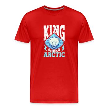 Polar Bear Global Warming Artic Seal hunting Ursus - Männer Premium Bio T-Shirt - Rot - Vorne - Damien (186cm)