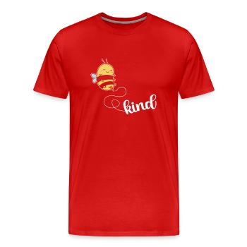 Bee Child Bee Friend Beekeeper Beekeeper Honey - Men's Premium Organic T-Shirt - red - Front - Damien (186cm)