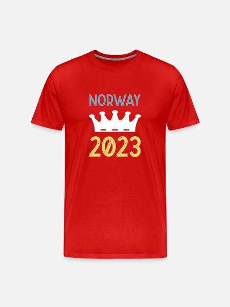 Norway 2023 Krone - Men's Premium Organic T-Shirt - red
