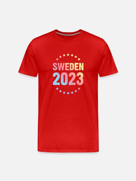 Suède 2023 - T-shirt bio Premium Homme - rouge