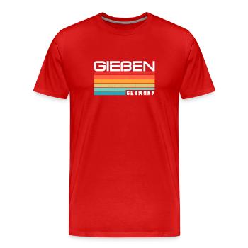 Gießen Gießenerin Gießener Stadt Gießen - Männer Premium Bio T-Shirt - Rot - Vorne - Damien (186cm)