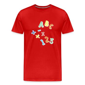 Formation - pour les tireurs ABC cool - T-shirt bio Premium Homme - rouge - Devant - Damien (186cm)