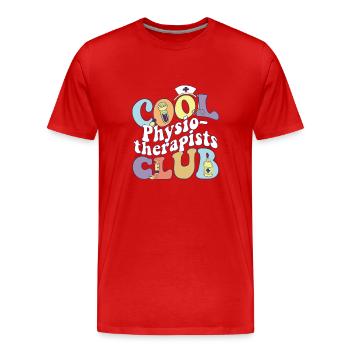 Physiothérapeutes Cool Club physiothérapeute PT - T-shirt bio Premium Homme - rouge - Devant - Damien (186cm)