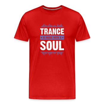 trance soul - Männer Premium Bio T-Shirt - Rot - Vorne - Damien (186cm)