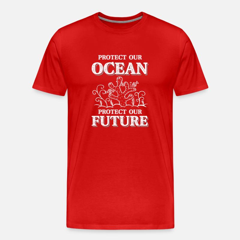 save the ocean - Männer Premium Bio T-Shirt - Rot