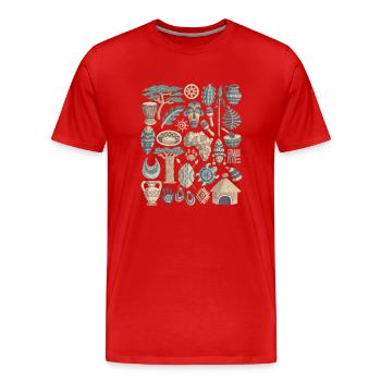 Afrique - T-shirt bio Premium Homme - rouge - Devant - Damien (186cm)