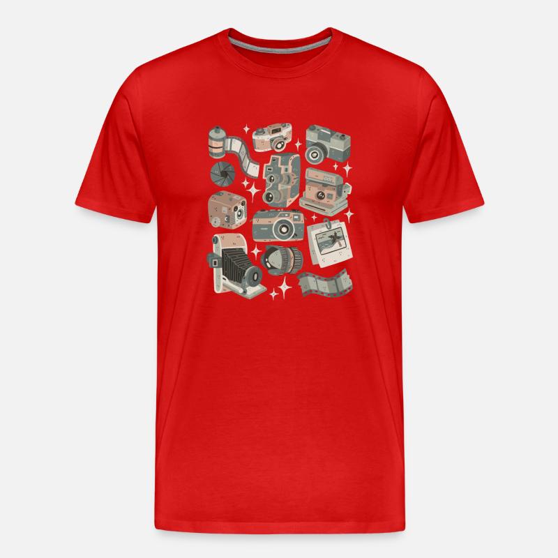 Analogkameras - Männer Premium Bio T-Shirt - Rot