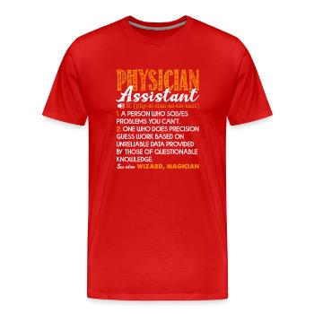 Physician Assistant Physician Assistant Definition - Men's Premium Organic T-Shirt - red - Front - Damien (186cm)