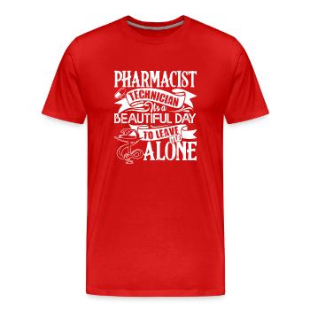 Pharmacy Technician Pharmacy Technician Beautiful - Men's Premium Organic T-Shirt - red - Front - Damien (186cm)