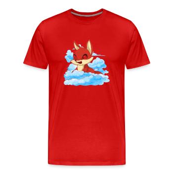 Forest Animal Lover Animal Lover Gift Cloud Fox - Men's Premium Organic T-Shirt - red - Front - Damien (186cm)