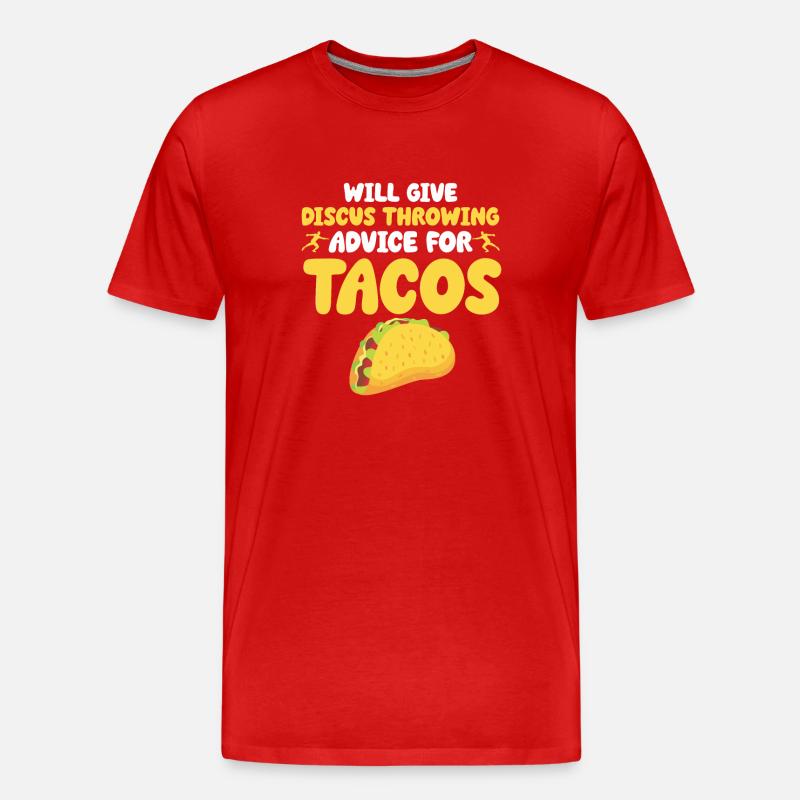 Diskuswerfer Geschenk Diskuswerfen - Männer Premium Bio T-Shirt - Rot