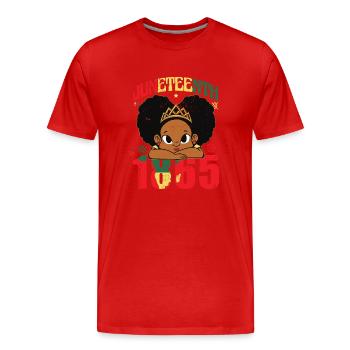 1865 Juneteenth Jour de la liberté Jour de l’émancipation - T-shirt bio Premium Homme - rouge - Devant - Damien (186cm)