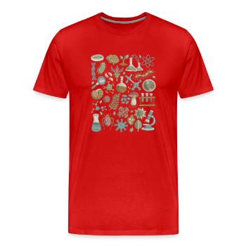 Biology - Men's Premium Organic T-Shirt - red - Front - Damien (186cm)