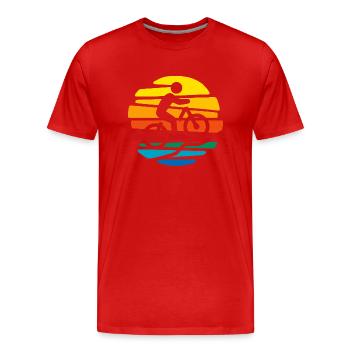 Bike, Bike - Men's Premium Organic T-Shirt - red - Front - Damien (186cm)