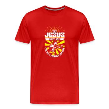 Boxe féminine Boxe féminine Boxeuse féminine - T-shirt bio Premium Homme - rouge - Devant - Damien (186cm)