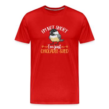 Meise Vogel Chickadee Vogelbeobachtung - Männer Premium Bio T-Shirt - Rot - Vorne - Damien (186cm)