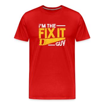 I'm the repairer type repair worker - Men's Premium Organic T-Shirt - red - Front - Damien (186cm)