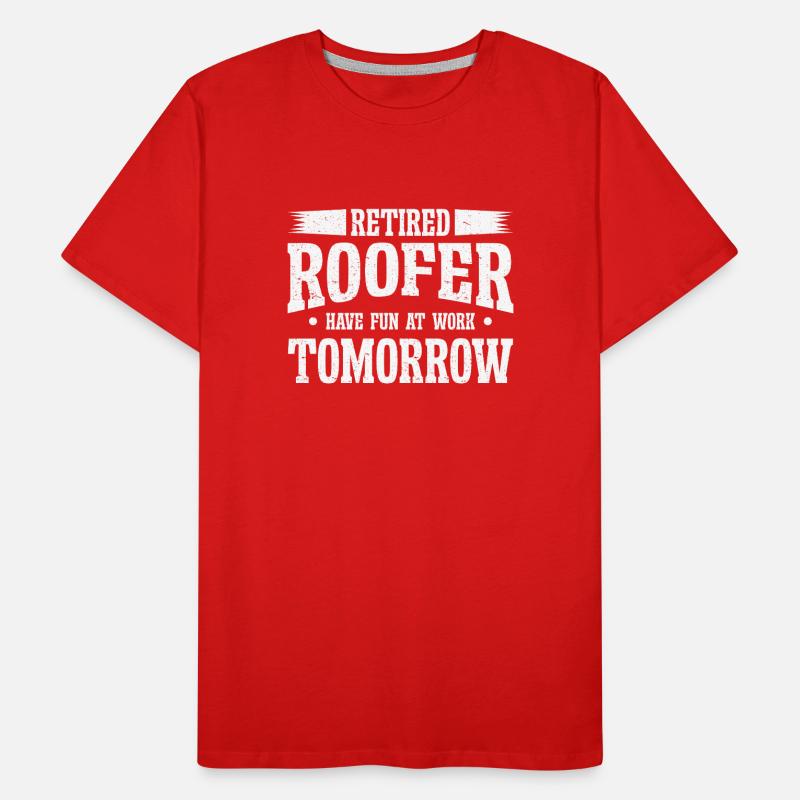 Dachdecker Geschenk Arbeit Handwerker Dachdecker Männer Premium Bio T-Shirt