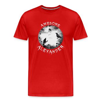 Alexander Geburtstag Alex - Männer Premium Bio T-Shirt - Rot - Vorne - Damien (186cm)