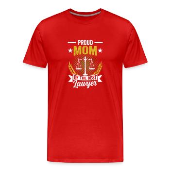 Fière maman du meilleur avocat avocat avocat avocat - T-shirt bio Premium Homme - rouge - Devant - Damien (186cm)