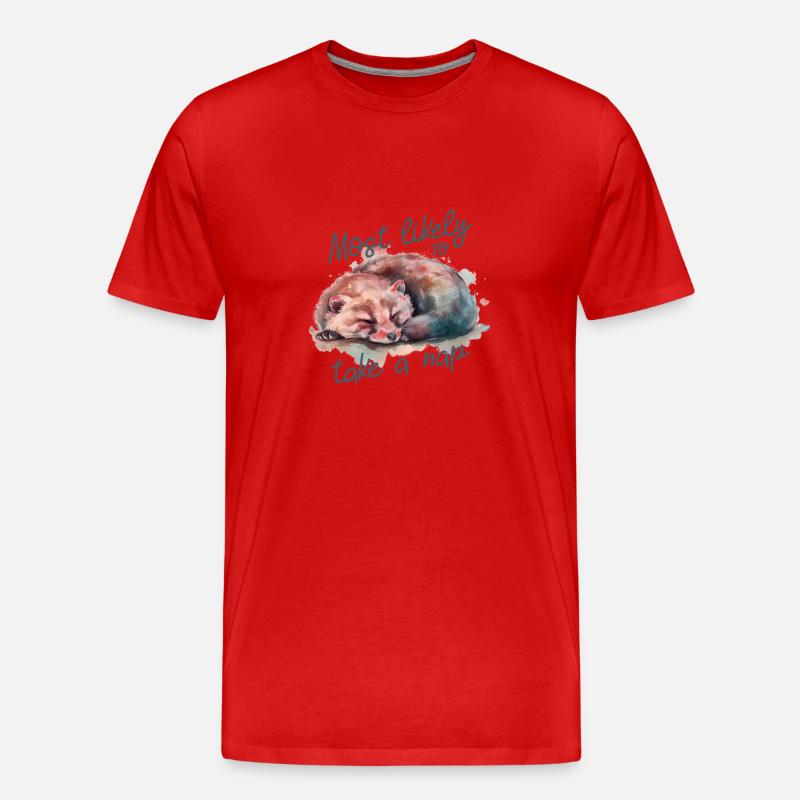 Machen Sie ein Nickerchen - Männer Premium Bio T-Shirt - Rot