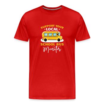 Schulbus-Monitor - Männer Premium Bio T-Shirt - Rot - Vorne - Damien (186cm)