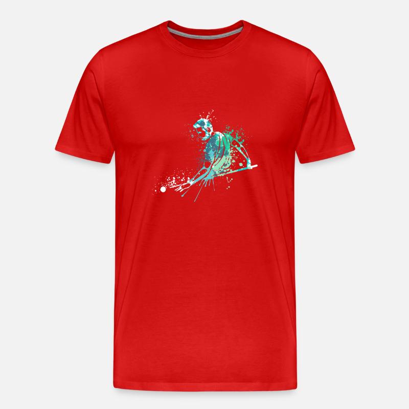 Cool splash pool billiards player - Männer Premium Bio T-Shirt - Rot