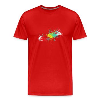 Splash skater Skateboard - Männer Premium Bio T-Shirt - Rot - Vorne - Damien (186cm)