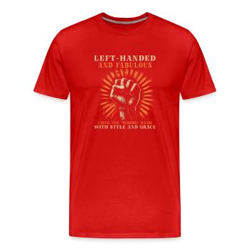 Gaucher gaucher gaucher gaucher copain - T-shirt bio Premium Homme - rouge - Devant - Damien (186cm)