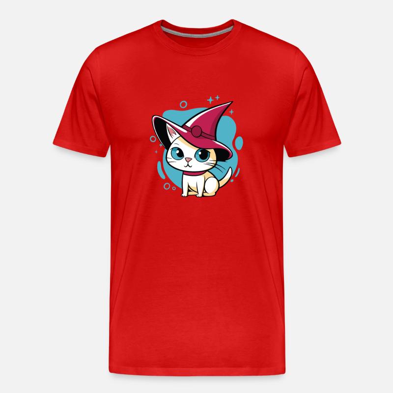 Süßes Kätzchen - Männer Premium Bio T-Shirt - Rot