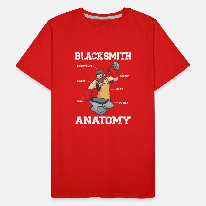 Équipement de forgeron Idée cadeau d’anatomie de forgeron T-shirt bio Premium Homme