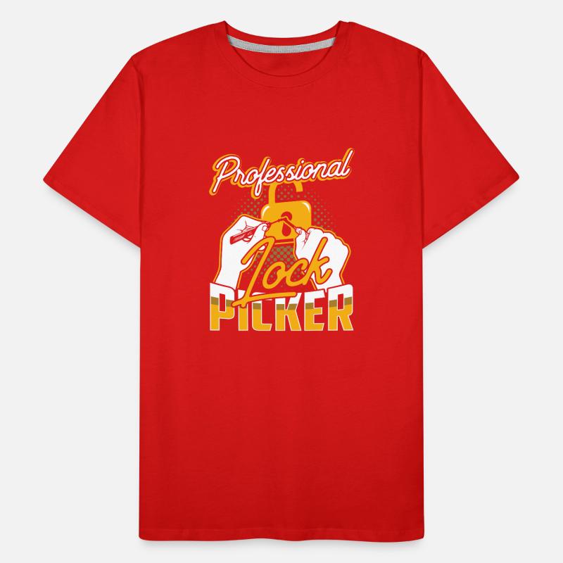Professional Lock Cracker Lock Picker Cracking Men's Premium Organic T-Shirt