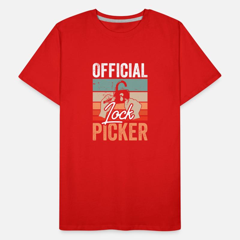 Official Lock Cracker Lock Picker Lock Men's Premium Organic T-Shirt