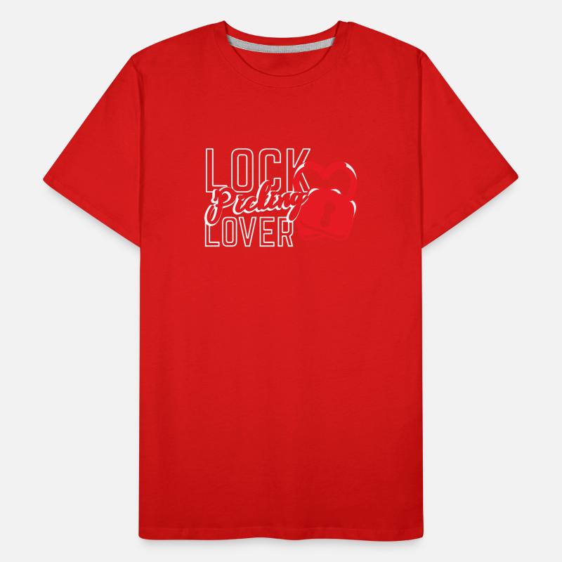 Lock Picking Lover Cracking Cracker Lock T-shirt bio Premium Homme