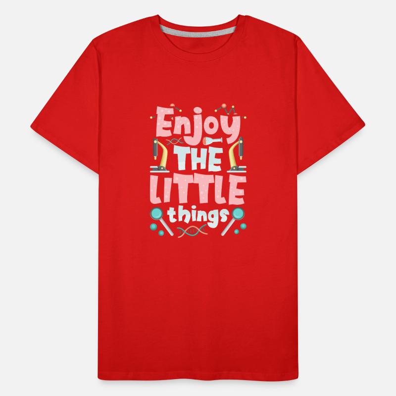 Enjoy the little things Microscopes Microscope Men's Premium Organic T-Shirt