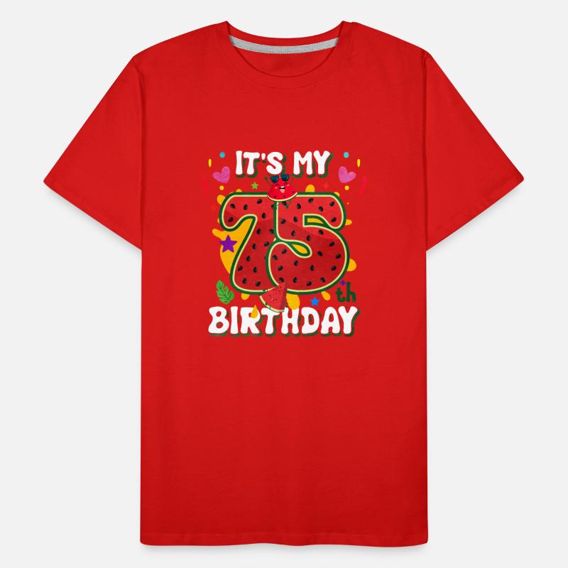 75e anniversaire pastèque T-shirt bio Premium Homme