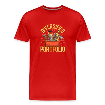 Diversified portfolio of funny mechanics - Men's Premium Organic T-Shirt - red - Front - Damien (186cm)