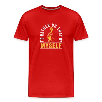 Je préfère le faire moi-même - T-shirt bio Premium Homme - rouge - Devant - Damien (186cm)