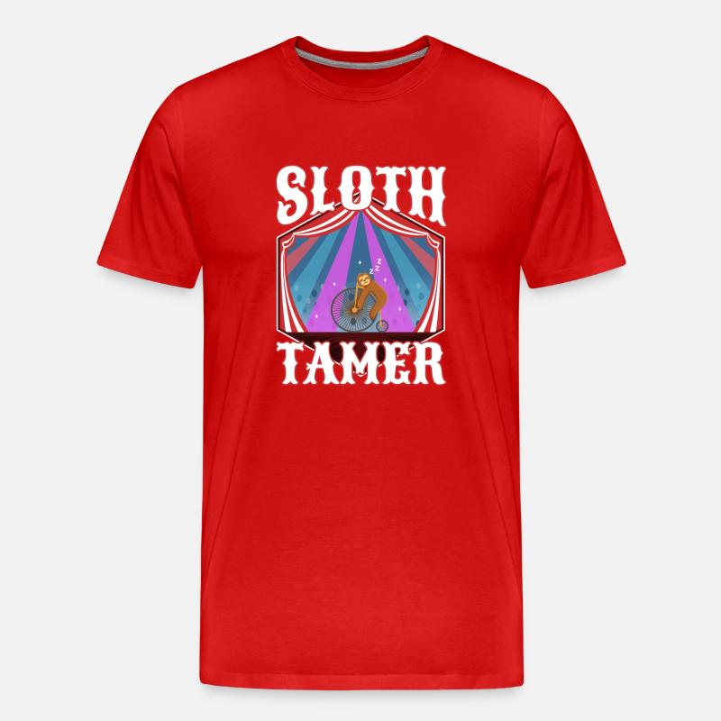 Sloth Tamer - Männer Premium Bio T-Shirt - Rot