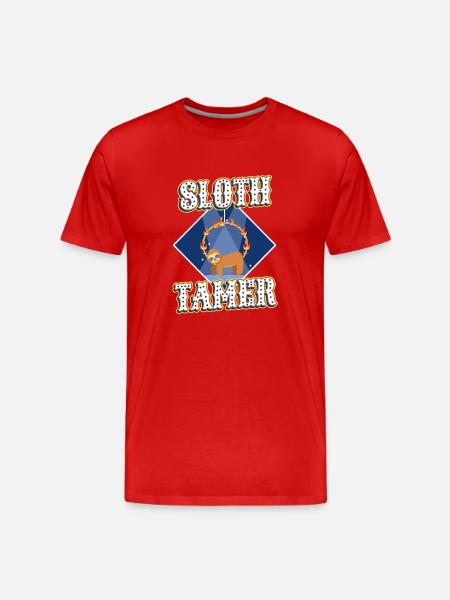 Sloth Tamer - Men's Premium Organic T-Shirt - red