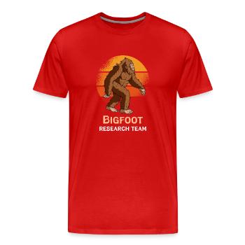 Équipe de recherche Bigfoot - T-shirt bio Premium Homme - rouge - Devant - Damien (186cm)