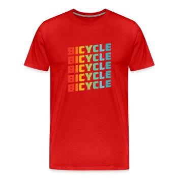 Coureur - T-shirt bio Premium Homme - rouge - Devant - Damien (186cm)