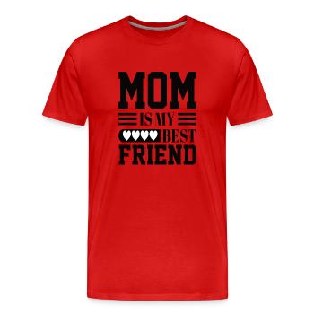 Maman est ma meilleure amie - T-shirt bio Premium Homme - rouge - Devant - Damien (186cm)