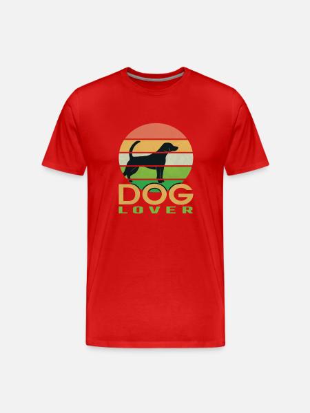 Dog Lover - Men's Premium Organic T-Shirt - red