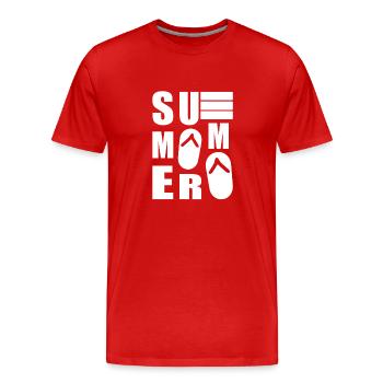 Été - T-shirt bio Premium Homme - rouge - Devant - Damien (186cm)